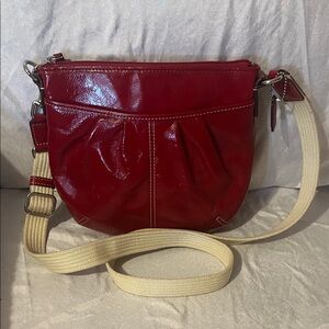 Coach Red Leather Crossbody Bag